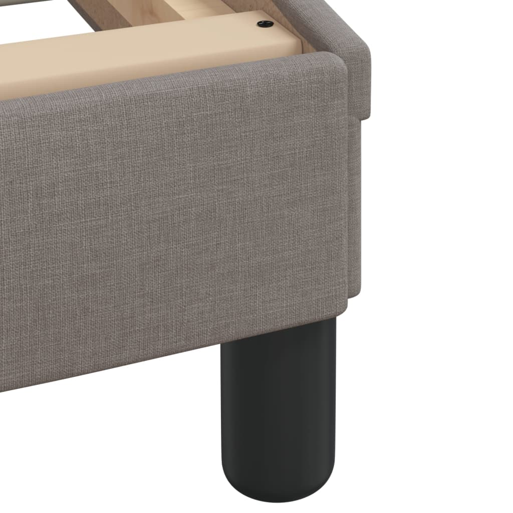 Bett mit Matratze "Dover" Taupe 90x200 cm Stoff