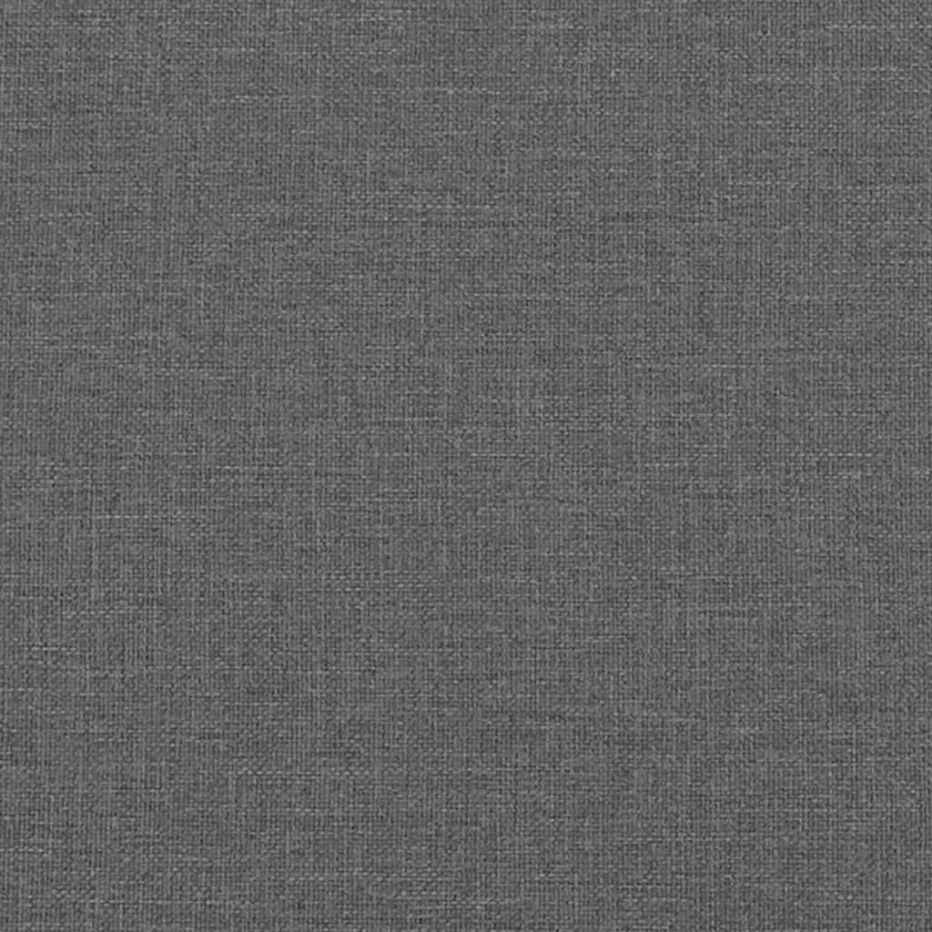 Lit avec matelas "Dover" gris foncé 100x200 cm tissu