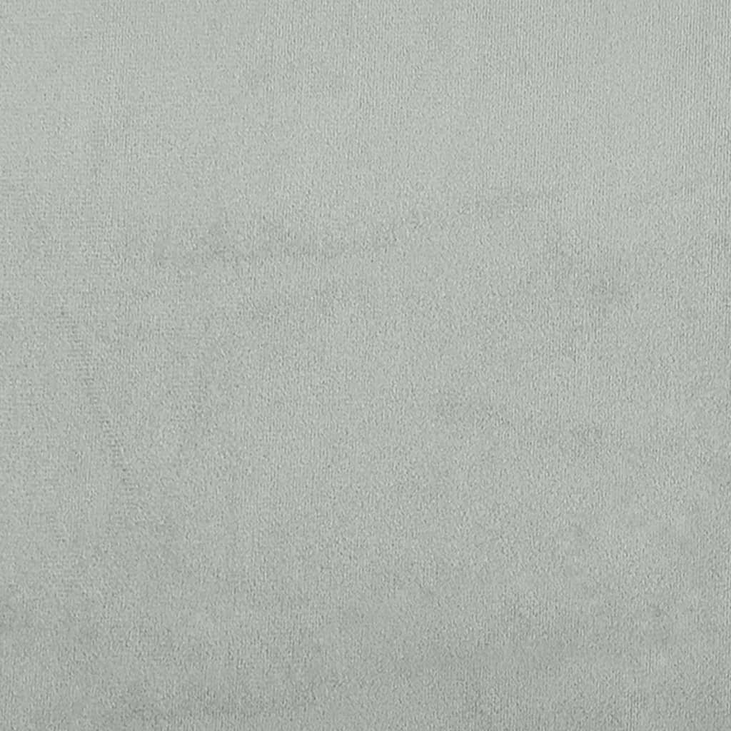 Bed with mattress light grey 100x200 cm velvet