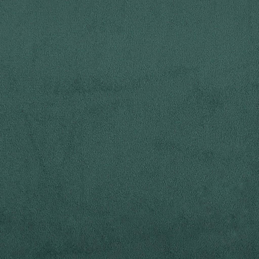 Bed with mattress dark green 100x200 cm velvet