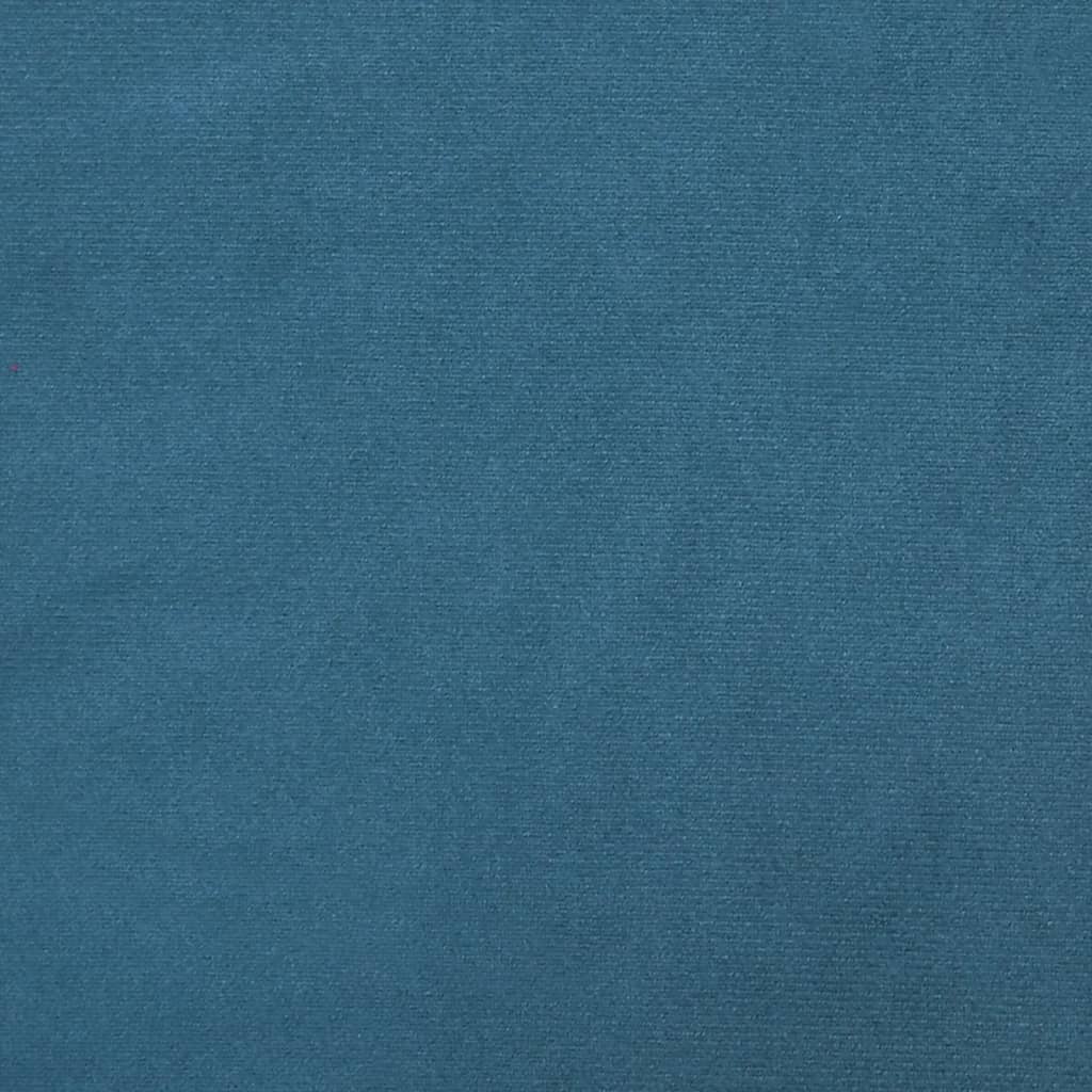 Bett mit Matratze "Dover" Blau 100x200 cm Samt
