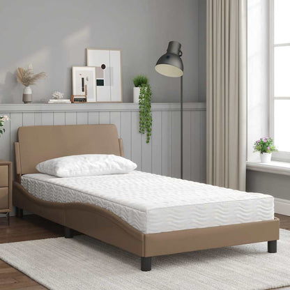 Bett mit Matratze "Dover" Cappuccino-Braun 100x200 cm Kunstleder