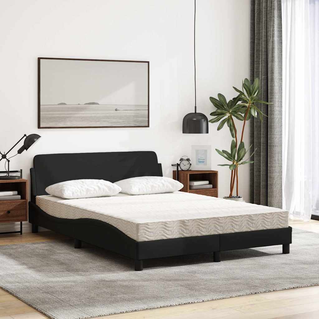 Bett mit Matratze "Dover" Schwarz 120x200 cm Stoff
