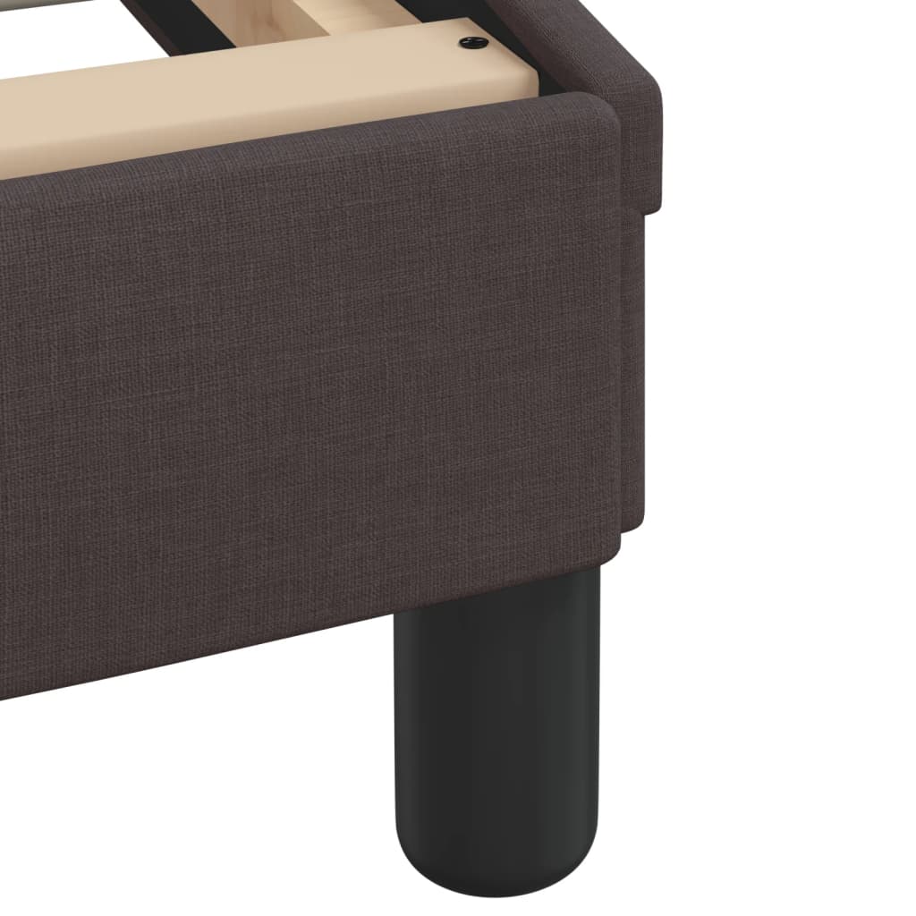 Bett mit Matratze "Dover" Dunkelbraun 140x190 cm Stoff
