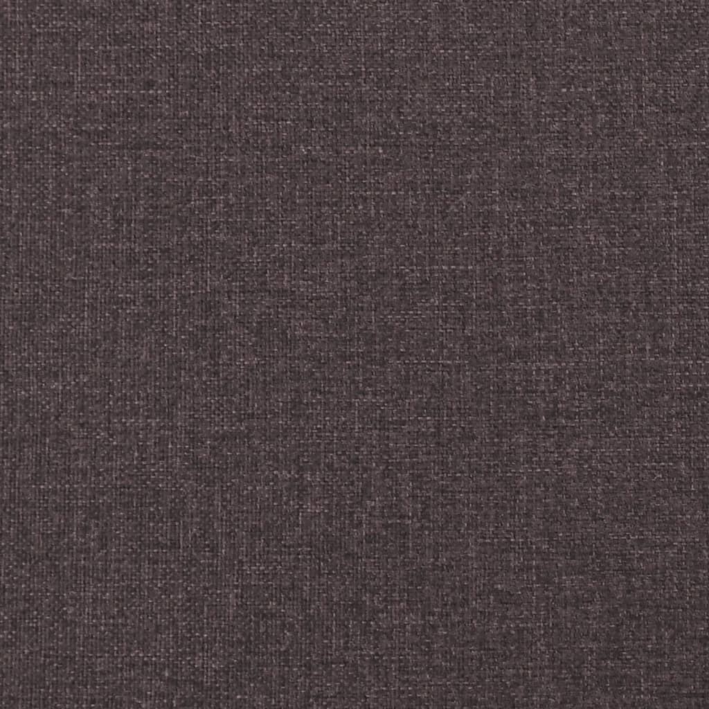 Bett mit Matratze "Dover" Dunkelbraun 140x190 cm Stoff