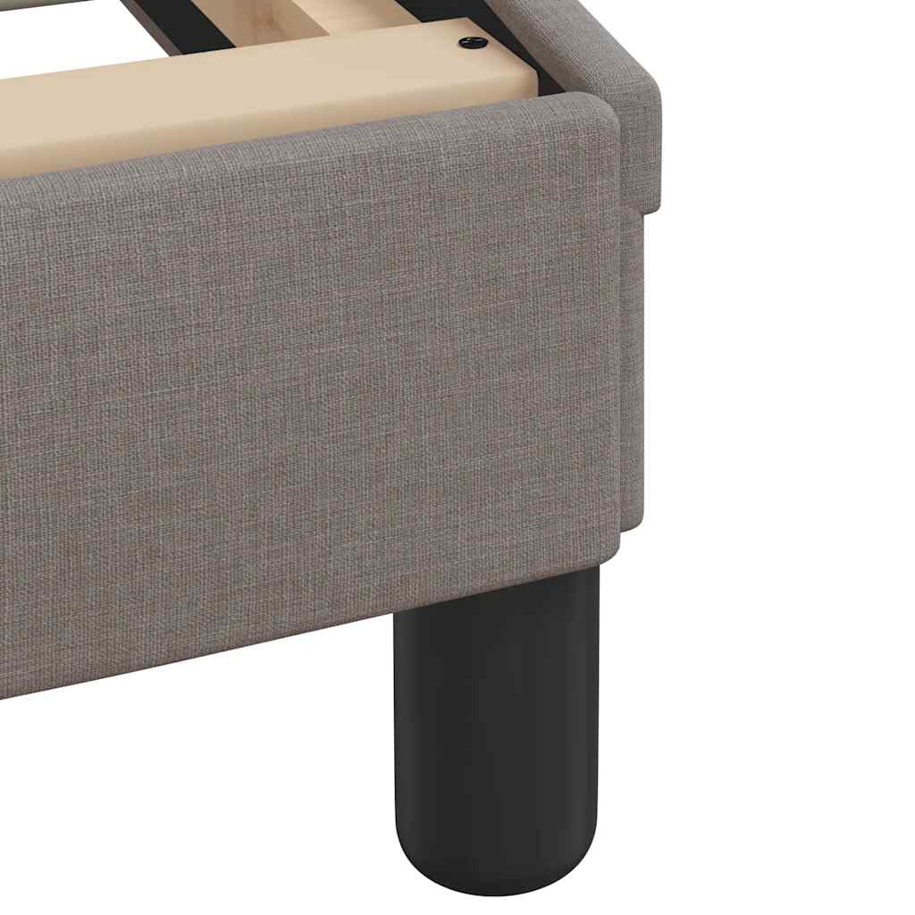 Bett mit Matratze "Dover" Taupe 140x200 cm Stoff