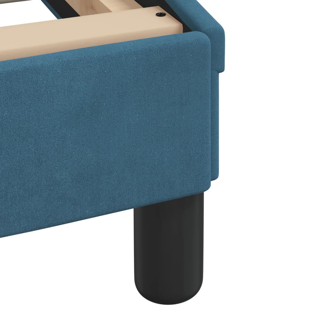 Bett mit Matratze "Dover" Blau 140x200 cm Samt
