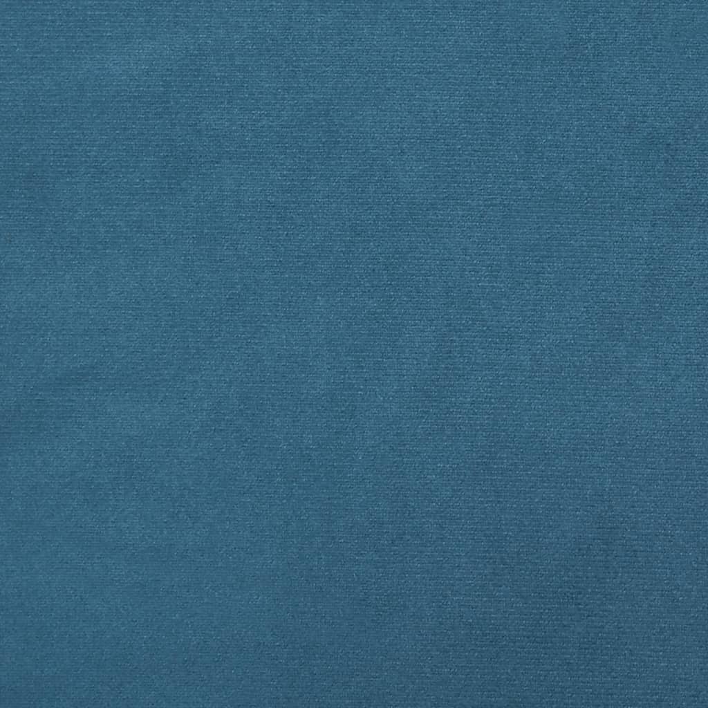 Bett mit Matratze "Dover" Blau 140x200 cm Samt