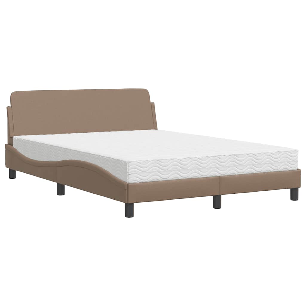 Bett mit Matratze "Dover" Cappuccino-Braun 140x200 cm Kunstleder