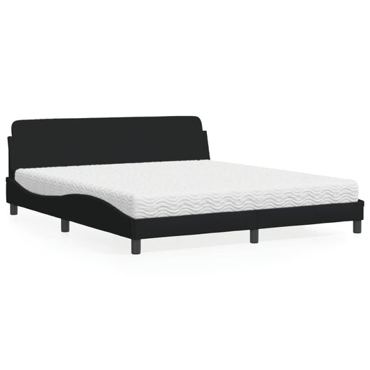 Bett mit Matratze "Dover" Schwarz 180x200 cm Stoff