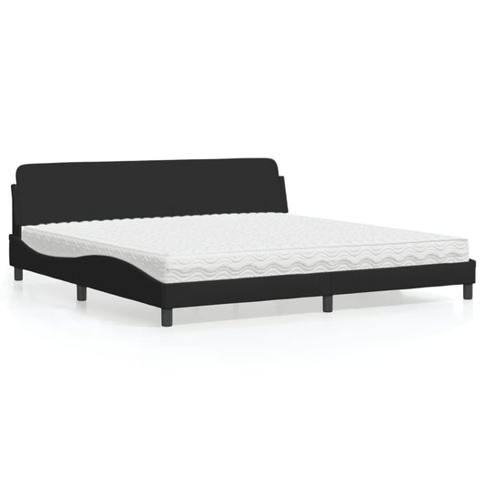 Bett mit Matratze "Dover" Schwarz 200x200 cm Stoff