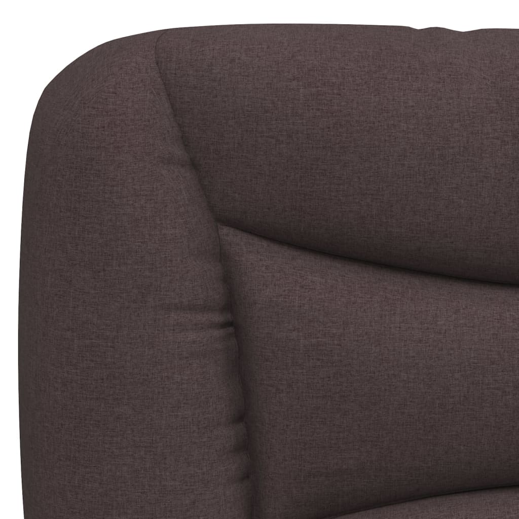 Bett mit Matratze "Hvar" Dunkelbraun 90x190 cm Stoff