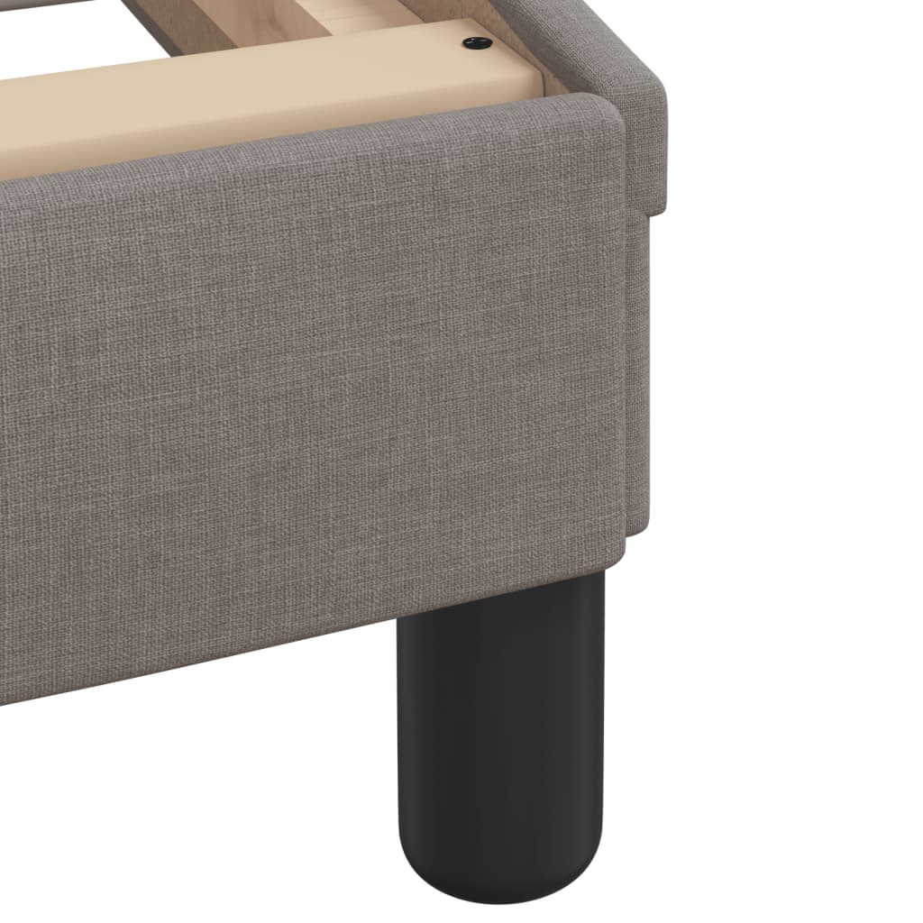 Bett mit Matratze "Hvar" Taupe 90x200 cm Stoff
