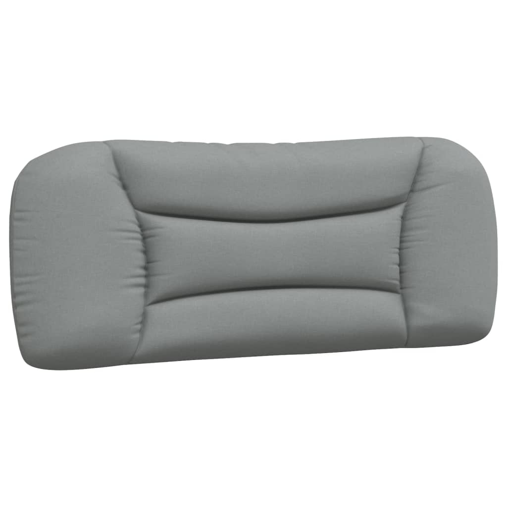 Bed with mattress light grey 100x200 cm fabric