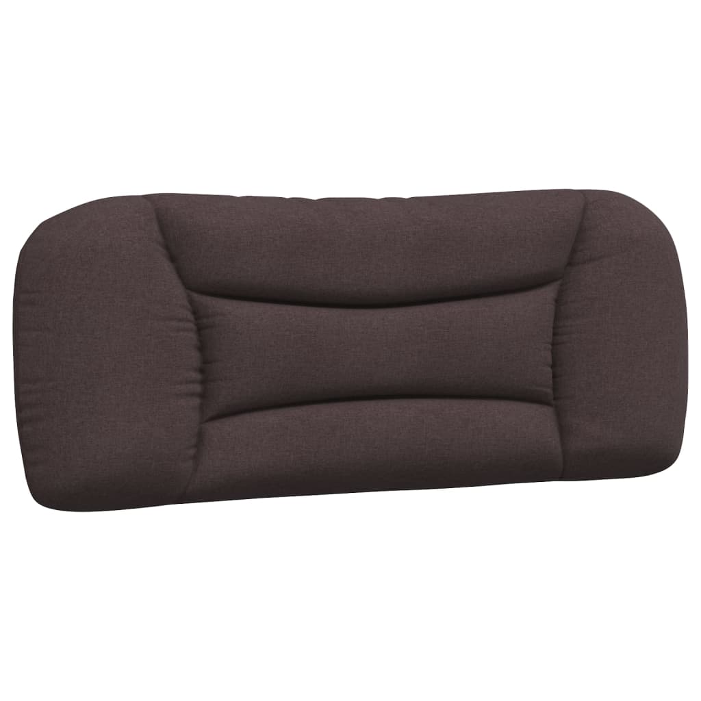 Bed with mattress dark brown 100x200 cm fabric