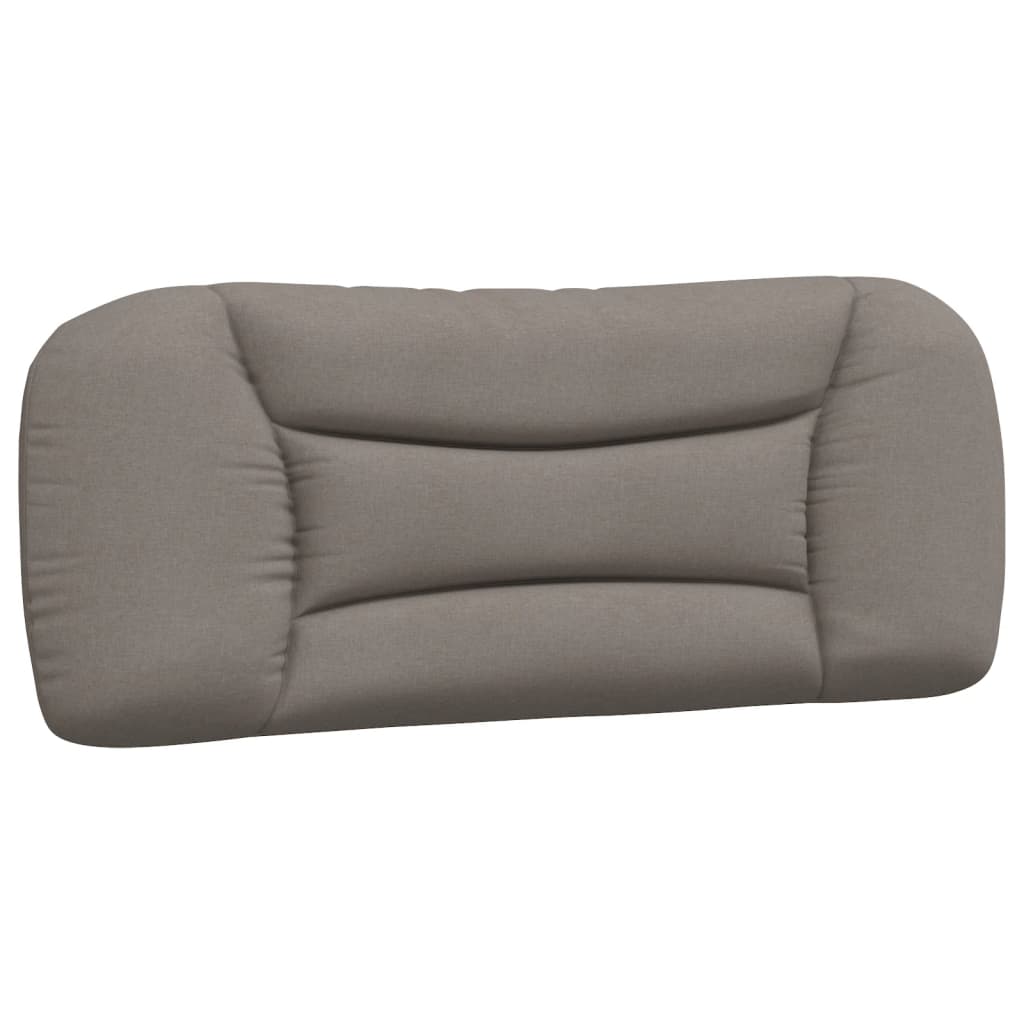 Bed with mattress taupe 100x200 cm fabric