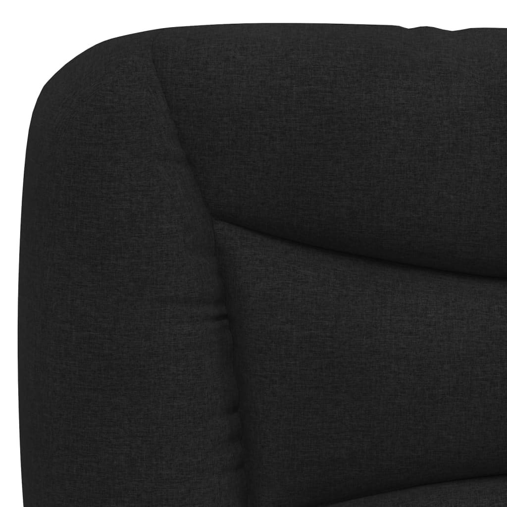Bett mit Matratze "Hvar" Schwarz 140x190 cm Stoff