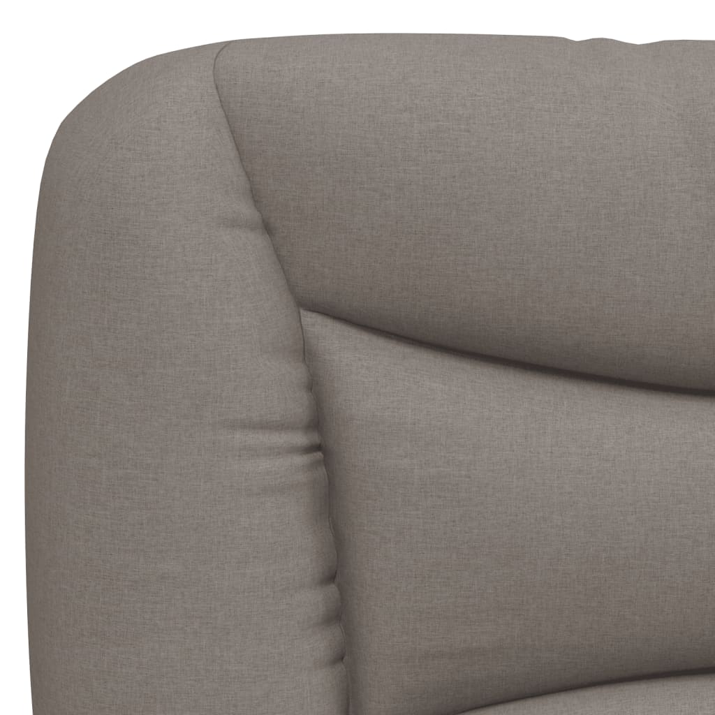 Bett mit Matratze "Hvar" Taupe 140x190 cm Stoff