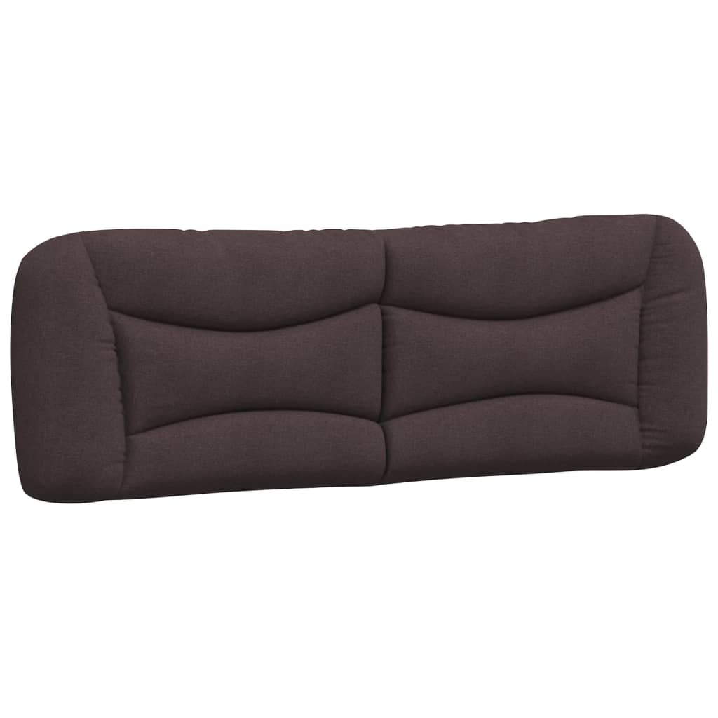Bed with mattress dark brown 160x200 cm fabric