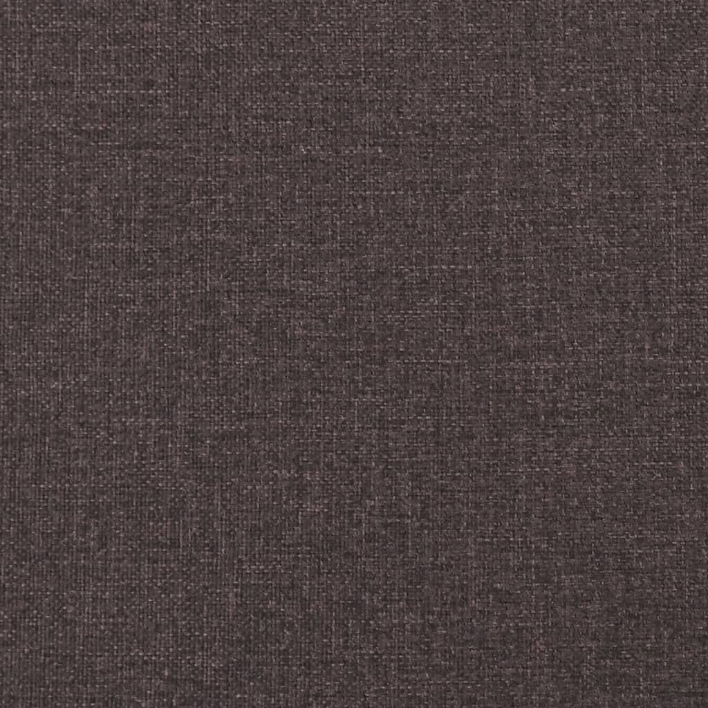Bed with mattress dark brown 160x200 cm fabric