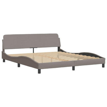 Bett mit Matratze "Hvar" Taupe 180x200 cm Stoff