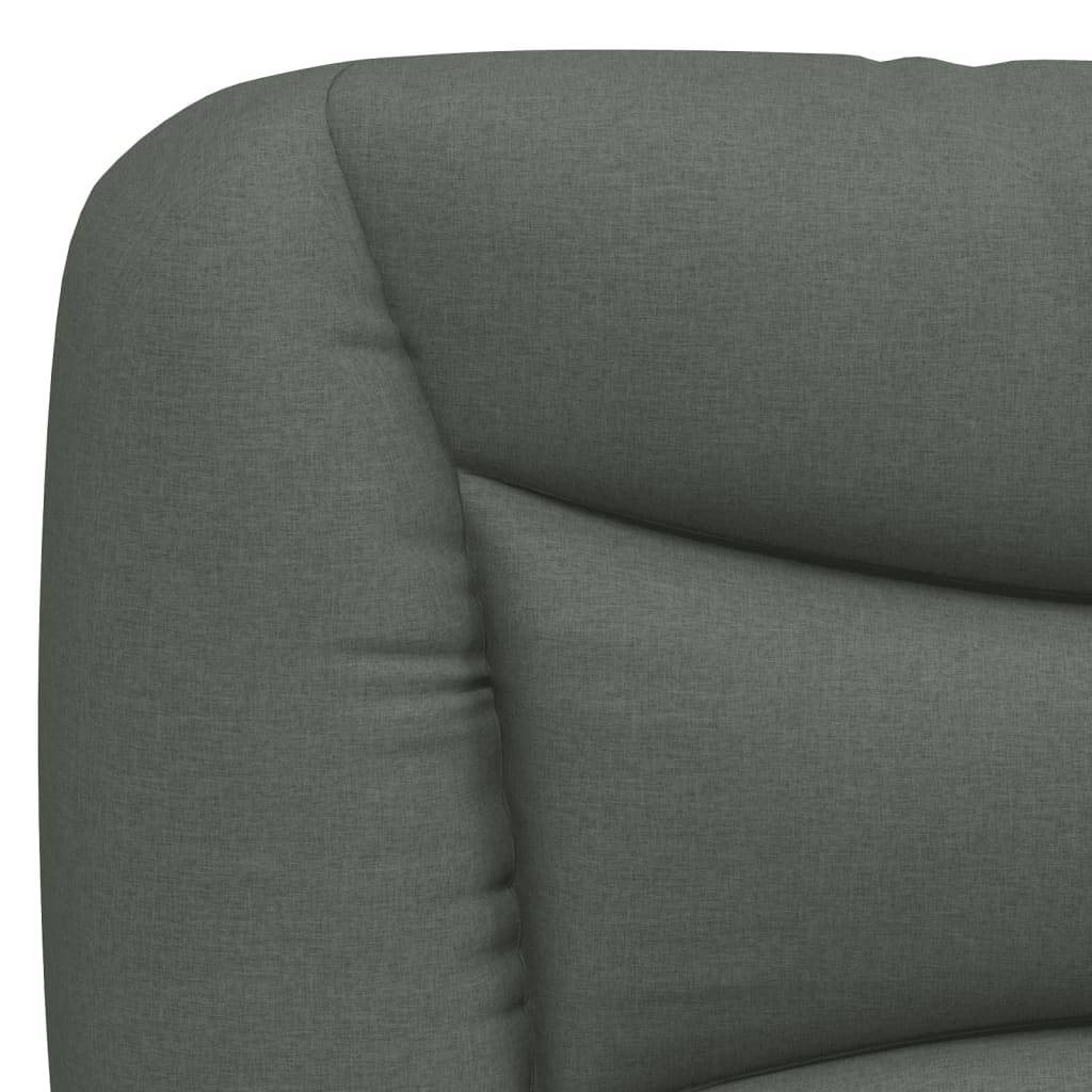 Bett mit Matratze "Hvar" Dunkelgrau 200x200 cm Stoff