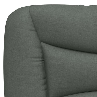 Bett mit Matratze "Hvar" Dunkelgrau 200x200 cm Stoff