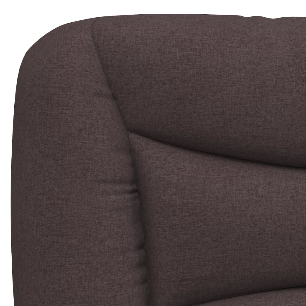 Bett mit Matratze "Hvar" Dunkelbraun 200x200 cm Stoff