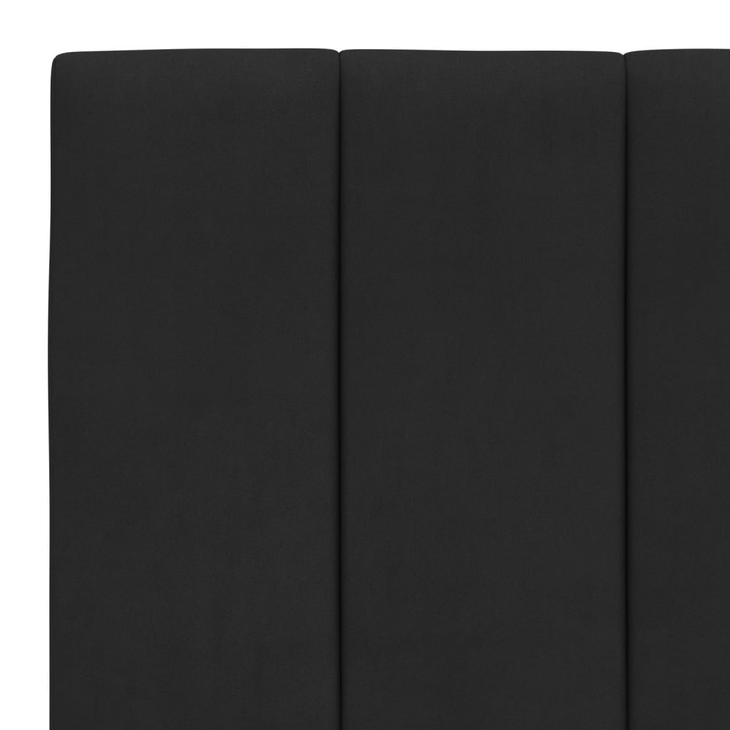 Bett mit Matratze "Hanko" Schwarz 80x200 cm Samt