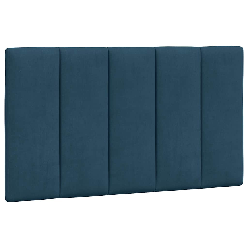 Bett mit Matratze "Hanko" Blau 80x200 cm Samt