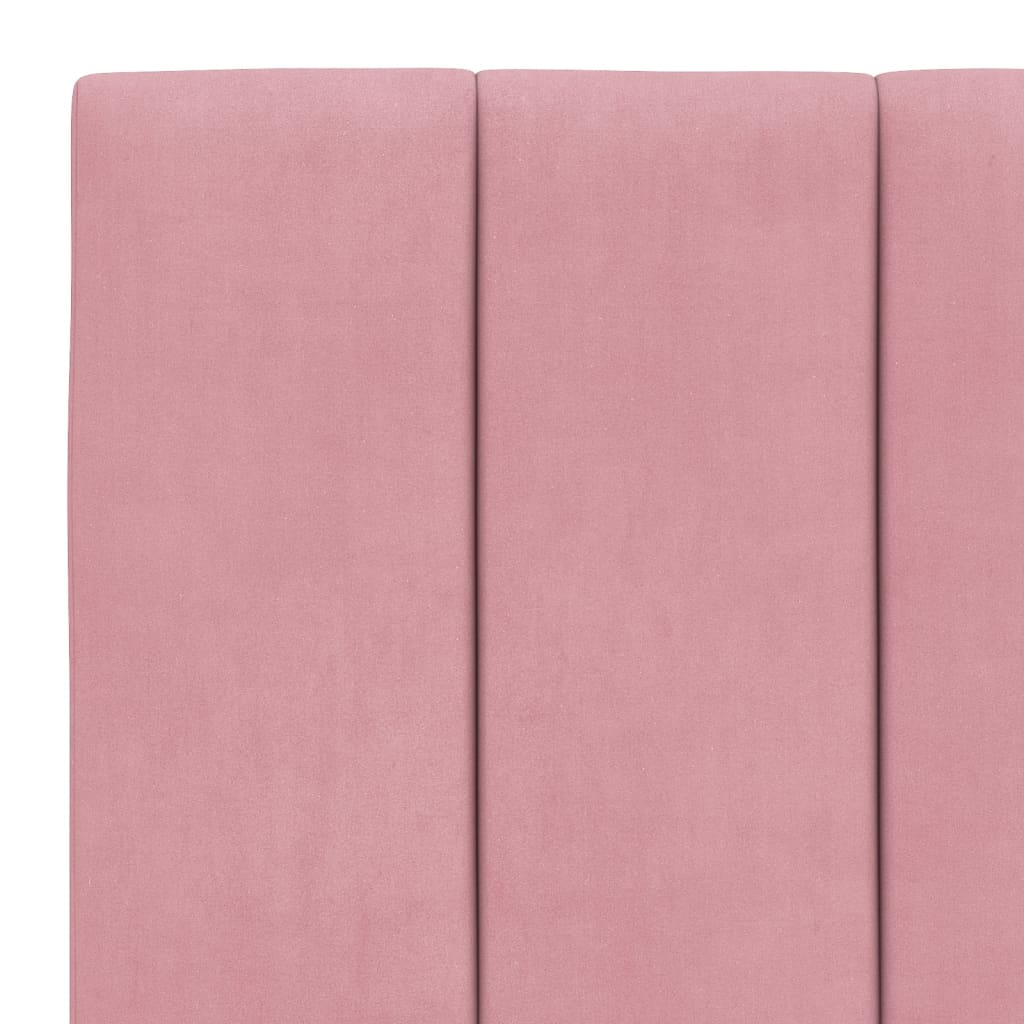 Bett mit Matratze "Hanko" Rosa 80x200 cm Samt