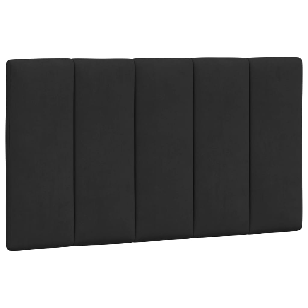 Bett mit Matratze "Hanko" Schwarz 90x190 cm Samt