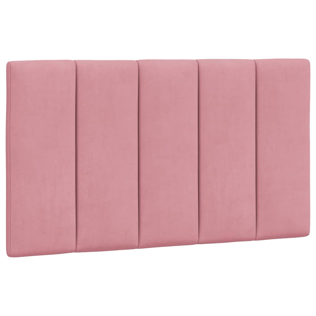 Bett mit Matratze "Hanko" Rosa 90x190 cm Samt