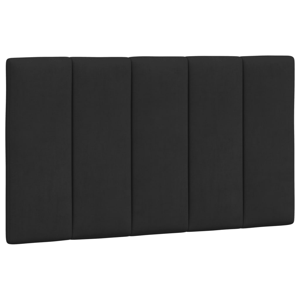 Bett mit Matratze "Hanko" Schwarz 90x200 cm Samt