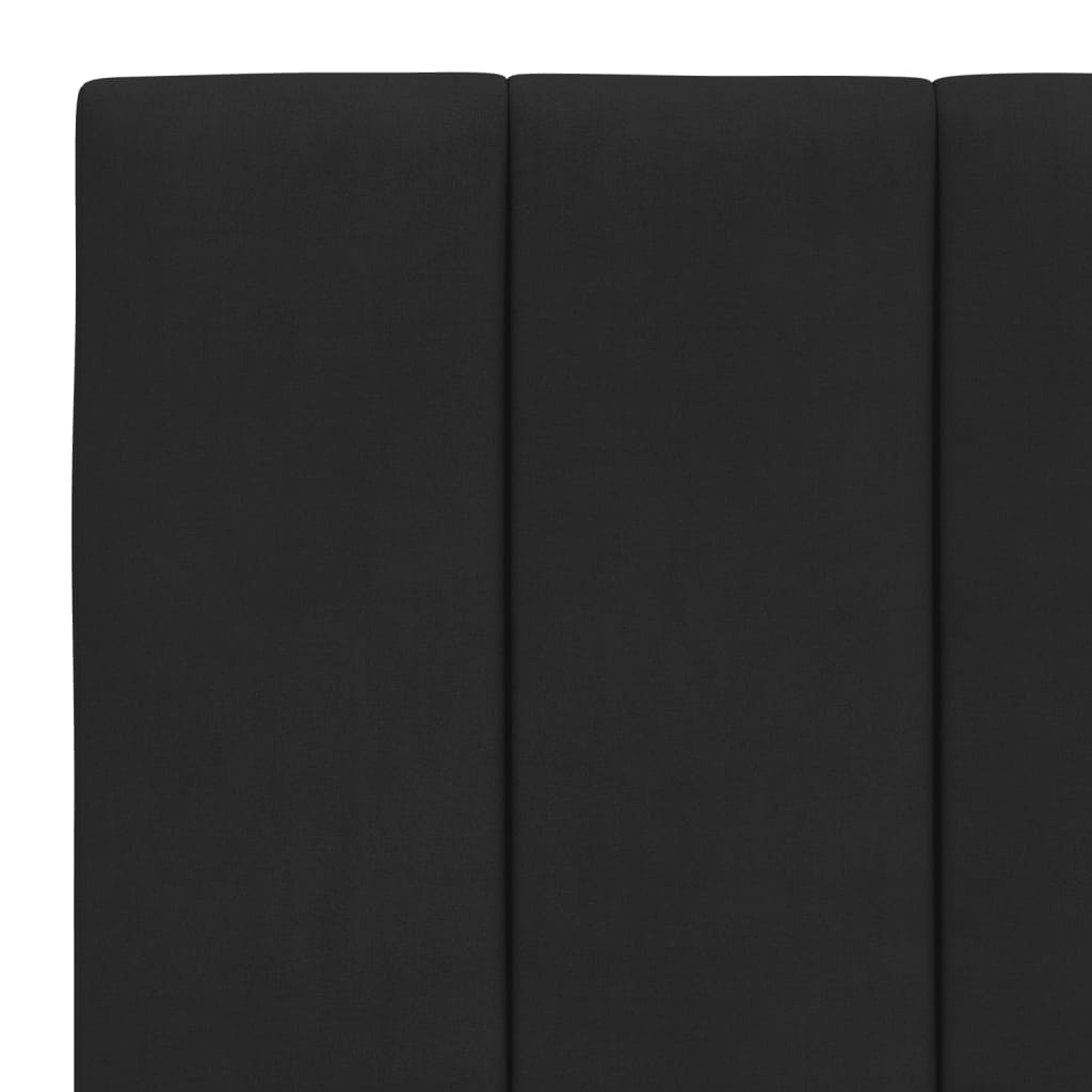 Bett mit Matratze "Hanko" Schwarz 90x200 cm Samt