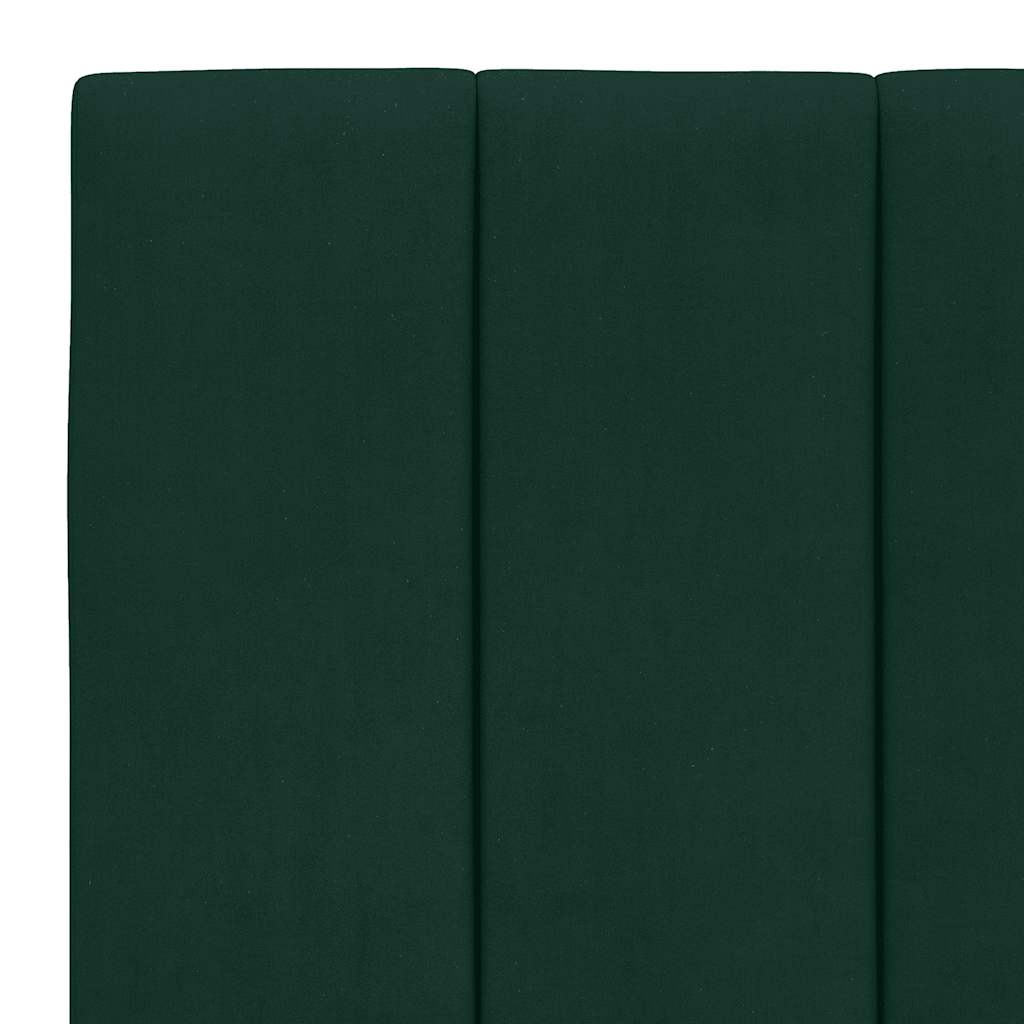 Bett mit Matratze "Hanko" Dunkelgrün 90x200 cm Samt