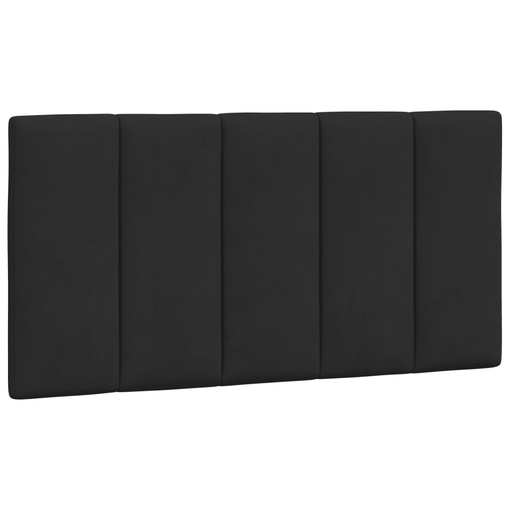 Bett mit Matratze "Hanko" Schwarz 100x200 cm Samt