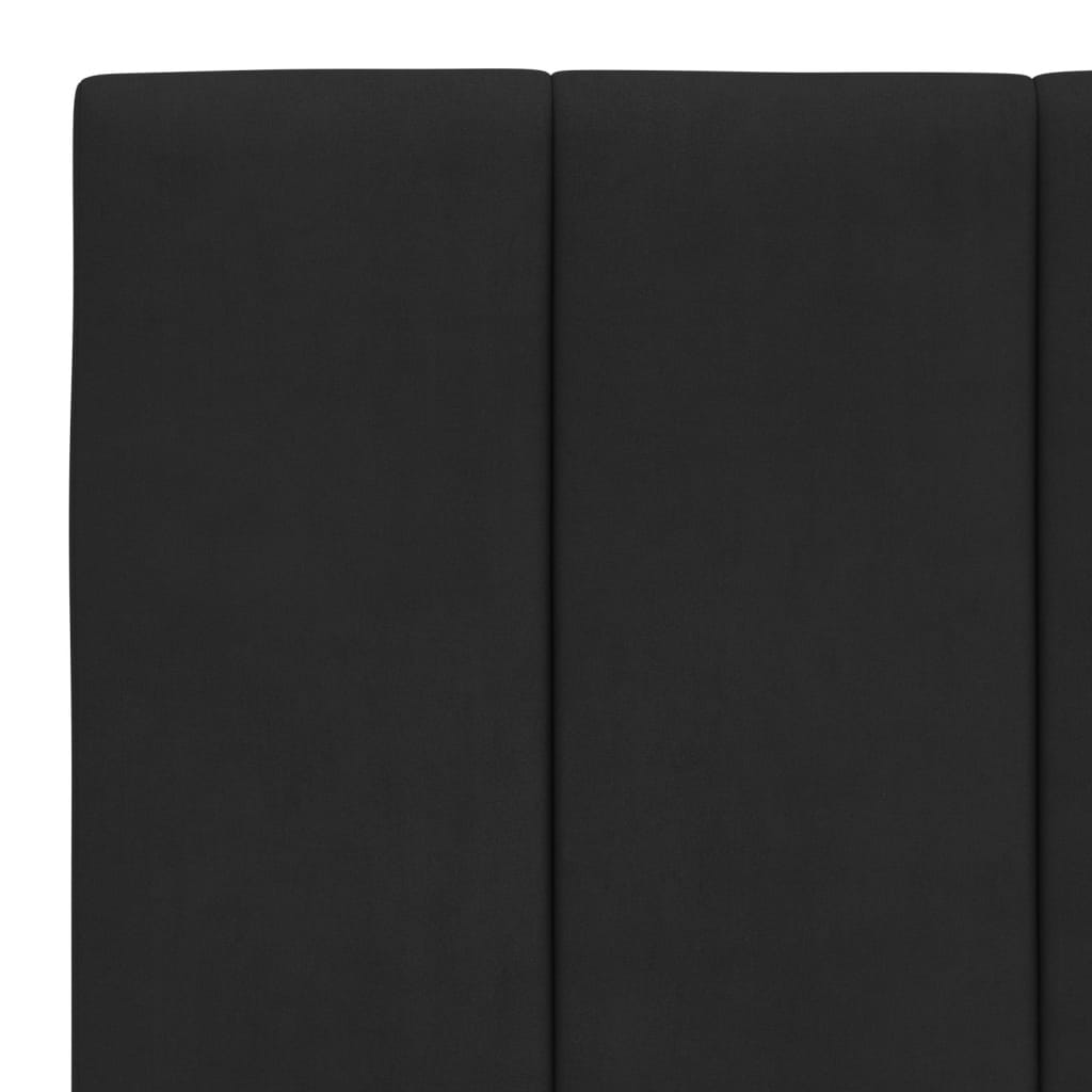 Bett mit Matratze "Hanko" Schwarz 100x200 cm Samt