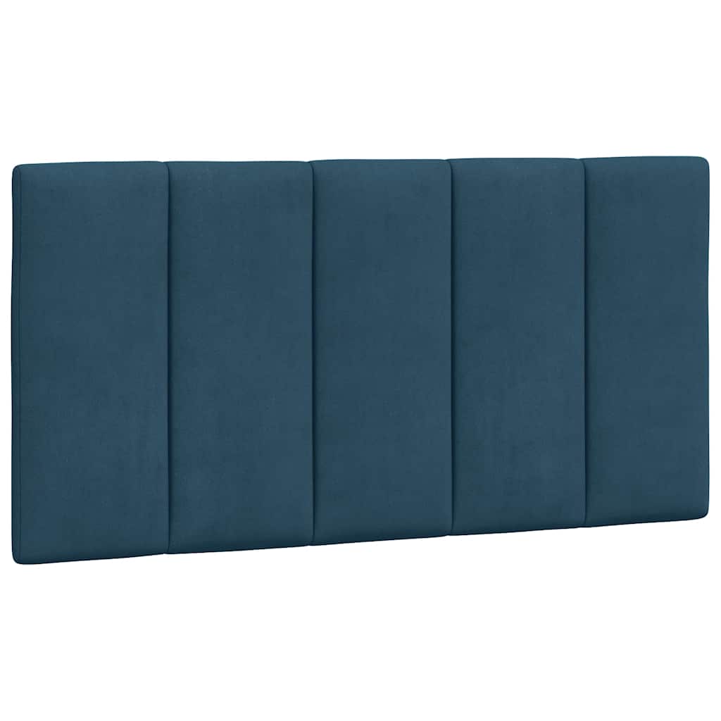 Bett mit Matratze "Hanko" Blau 100x200 cm Samt