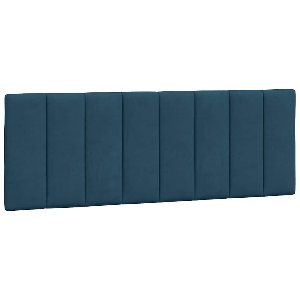 Bett mit Matratze "Hanko" Blau 120x200 cm Samt
