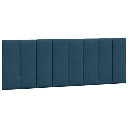 Bett mit Matratze "Hanko" Blau 120x200 cm Samt