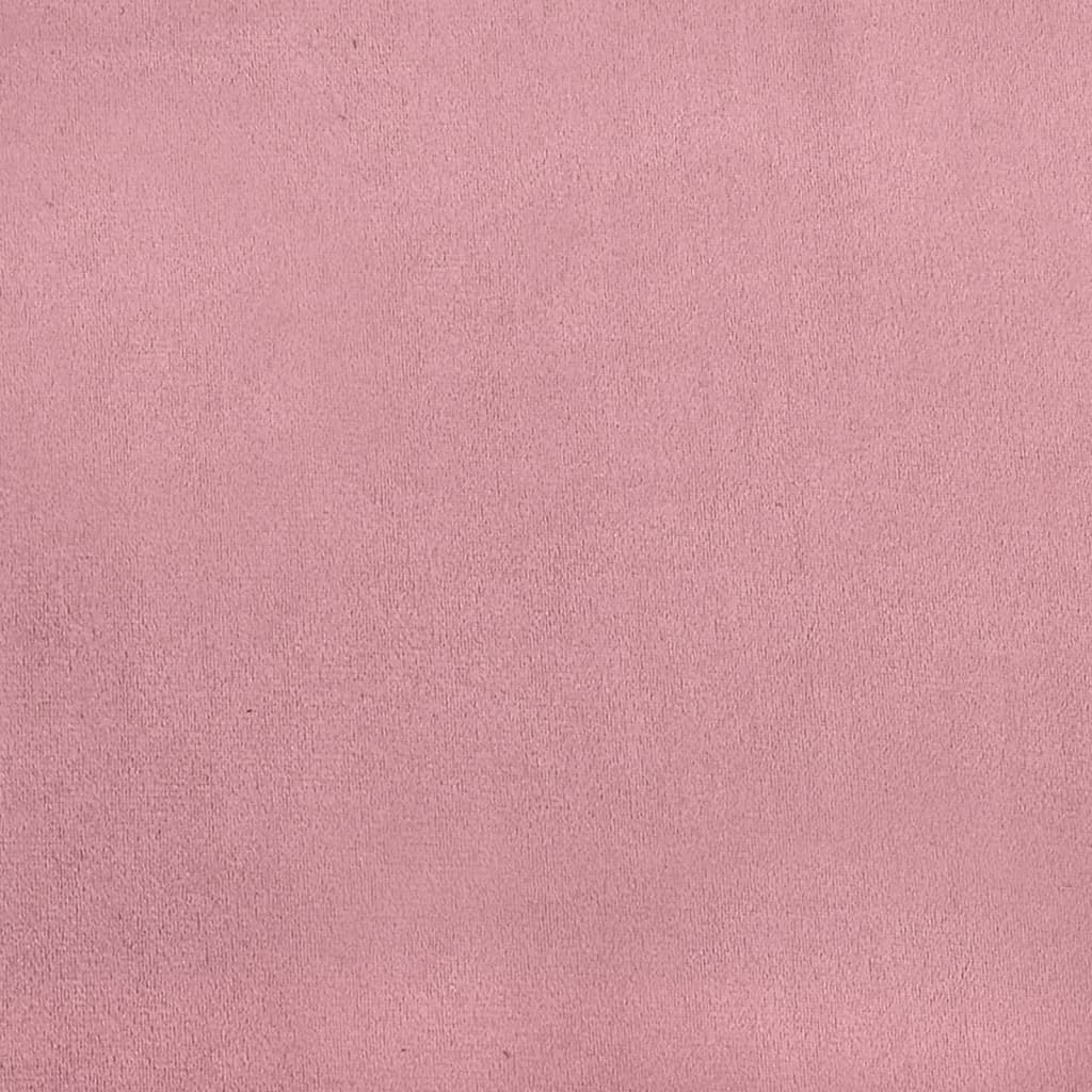 Bett mit Matratze "Hanko" Rosa 120x200 cm Samt