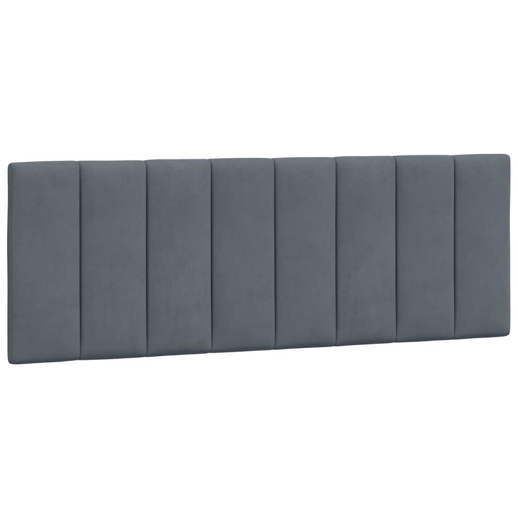 Bett mit Matratze "Hanko" Dunkelgrau 140x190 cm Samt
