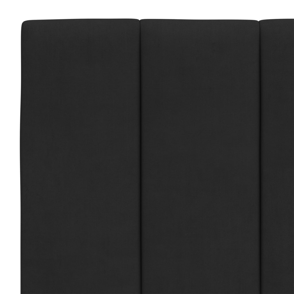 Bett mit Matratze "Hanko" Schwarz 140x200 cm Samt