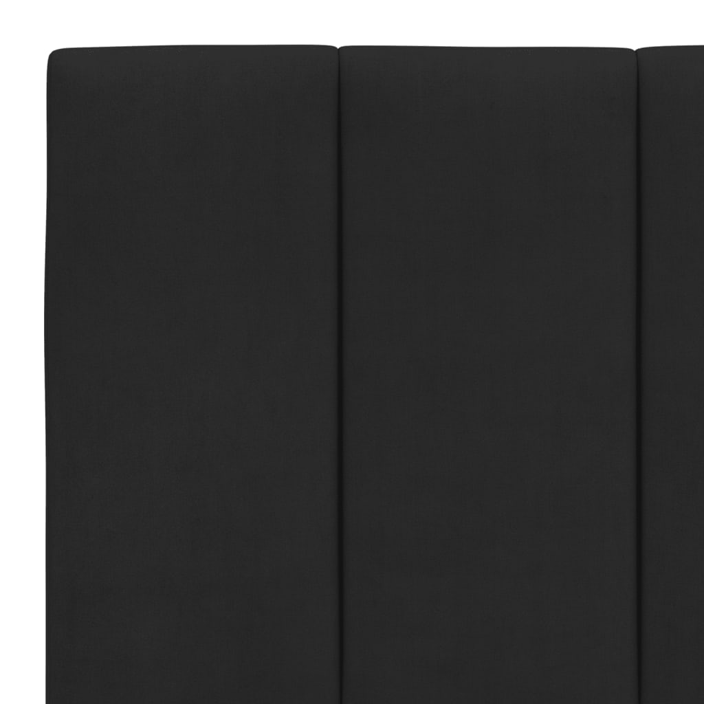 Bett mit Matratze "Hanko" Schwarz 160x200 cm Samt