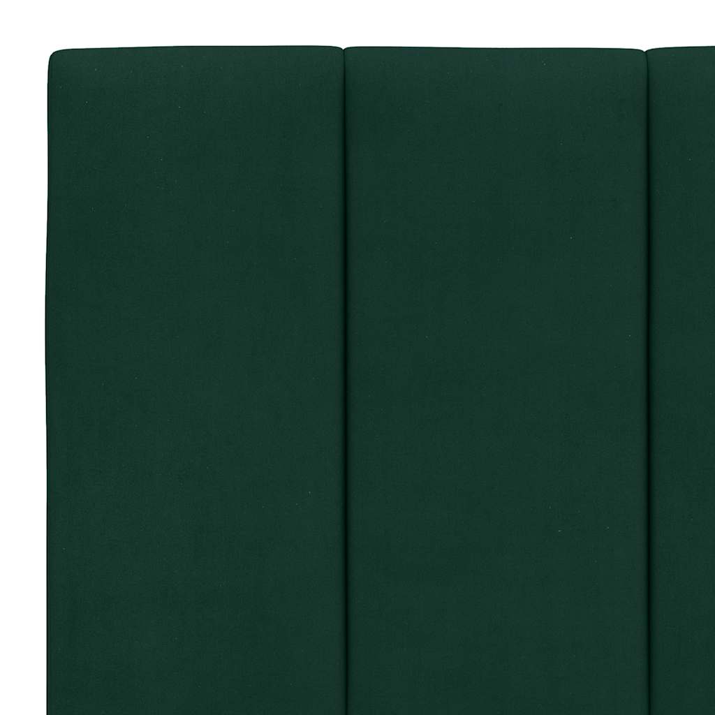 Bett mit Matratze "Hanko" Dunkelgrün 160x200 cm Samt