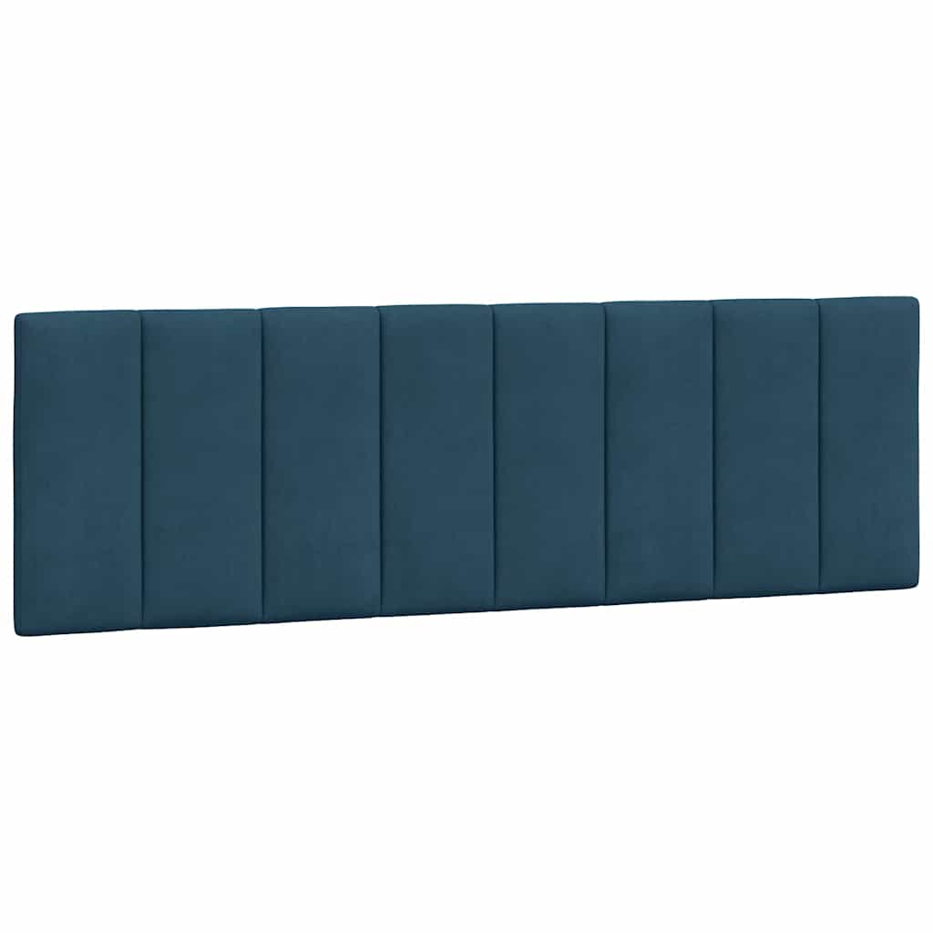 Bett mit Matratze "Hanko" Blau 160x200 cm Samt