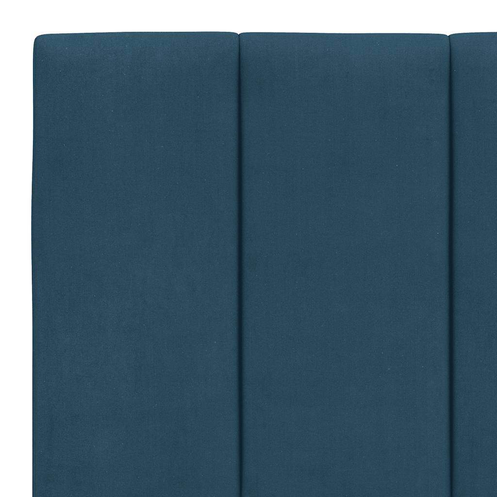 Bett mit Matratze "Hanko" Blau 160x200 cm Samt