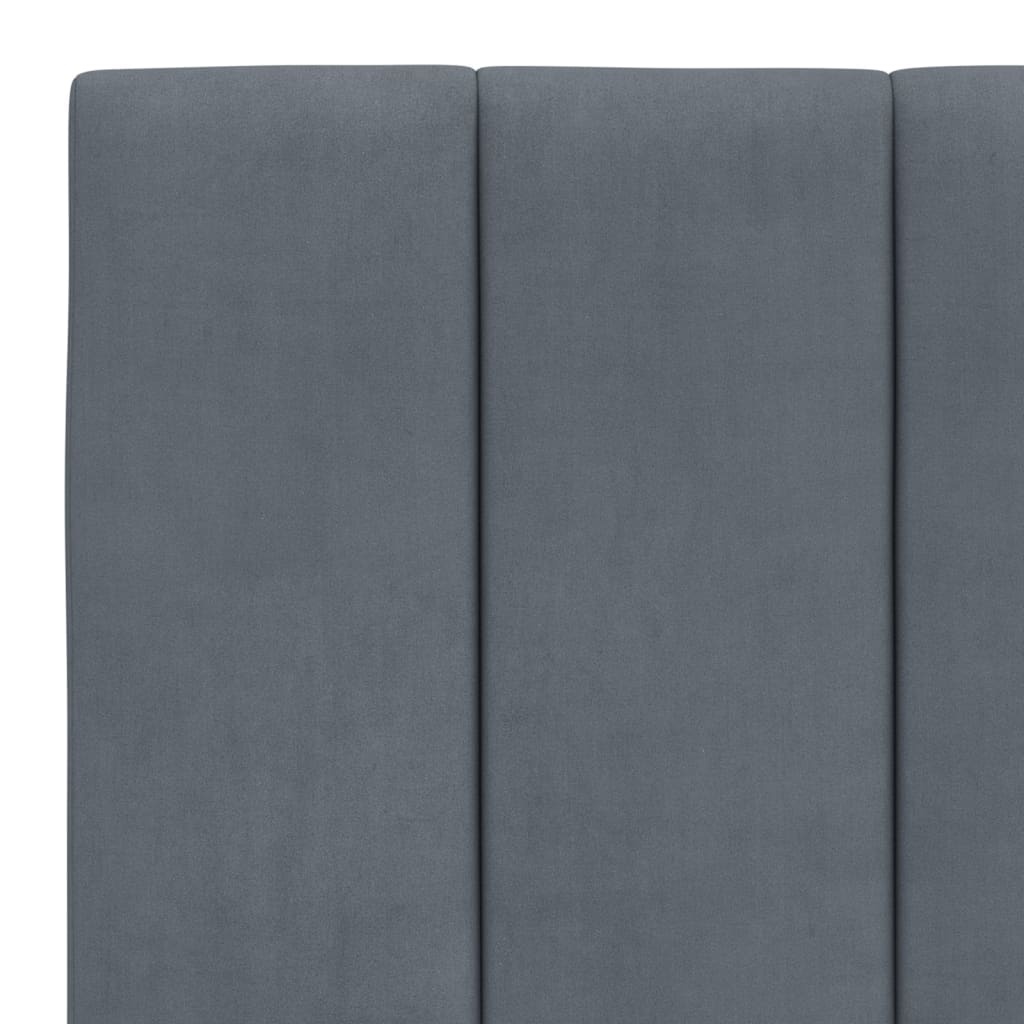 Bett mit Matratze "Hanko" Dunkelgrau 180x200 cm Samt