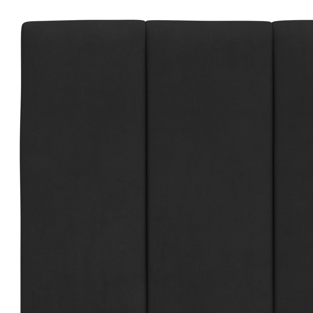 Bett mit Matratze "Hanko" Schwarz 180x200 cm Samt